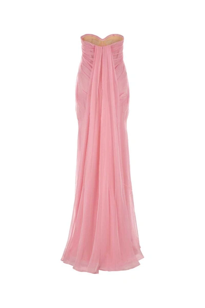 Shop Alexander Mcqueen Long Dresses. In Pink