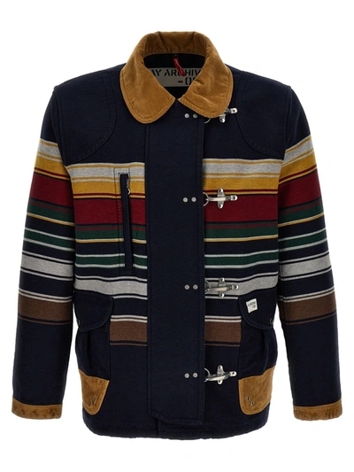 Shop Fay '4 Ganci' Jacket In Multicolor