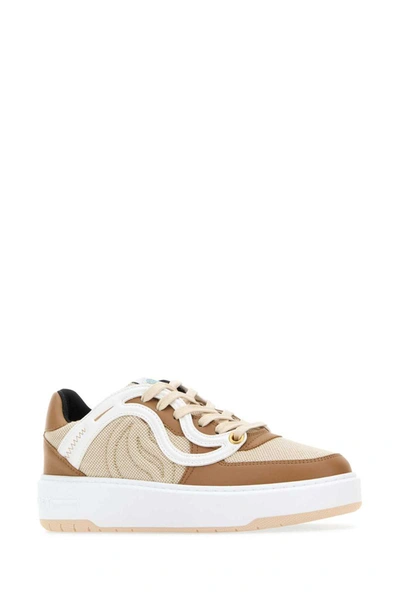 Stella Mccartney Stella Mc Cartney Two Tone Alter Mat And Canvas S Wave 1 Sneakers In Multicoloured