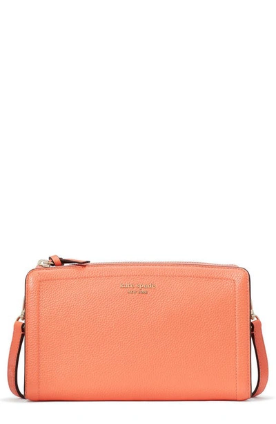 Shop Kate Spade Knott Small Leather Crossbody Bag In Melon Ball