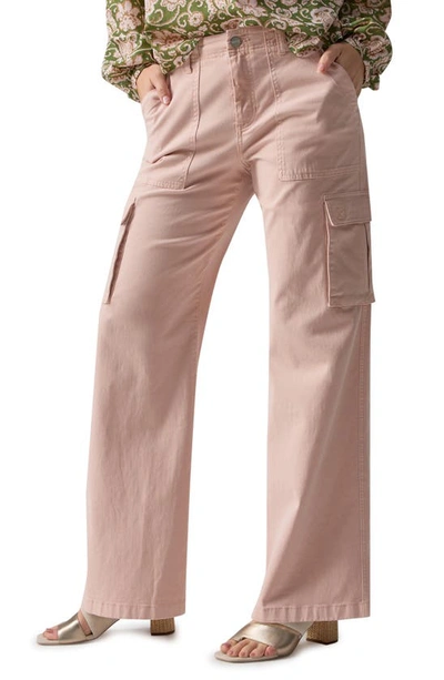 Shop Sanctuary Reissue Wide Leg Cargo Pants In Rose Smoke