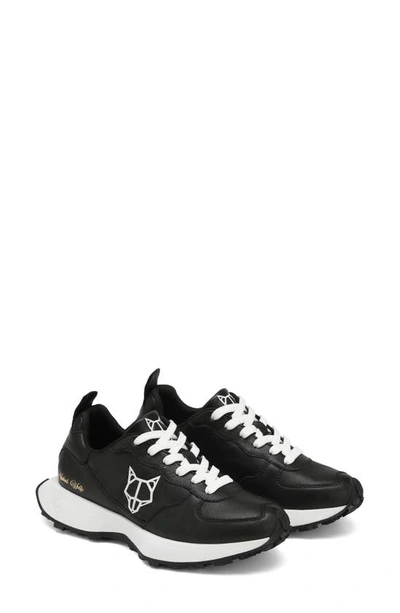 Shop Naked Wolfe Pacific Genesis Leather Sneaker In Black-leather