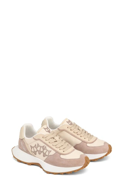 Shop Naked Wolfe Prime Leather Sneaker In Beige-suede/ Nylon