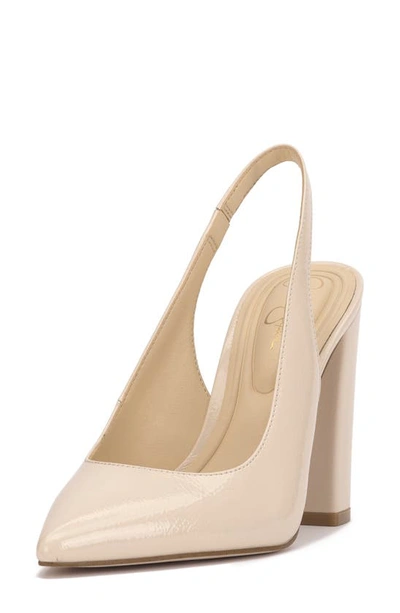 Shop Jessica Simpson Noula Slingback Pointed Toe Pump In Chalk