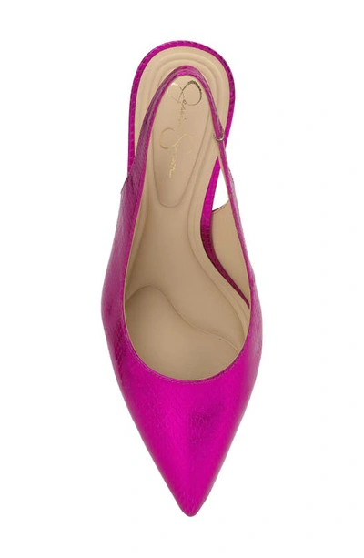 Shop Jessica Simpson Noula Slingback Pointed Toe Pump In Bright Pink