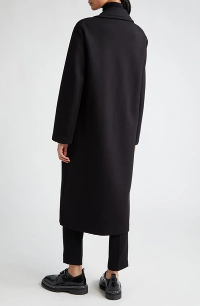 Shop Max Mara Radice Bonded Stretch Jersey Coat In Black