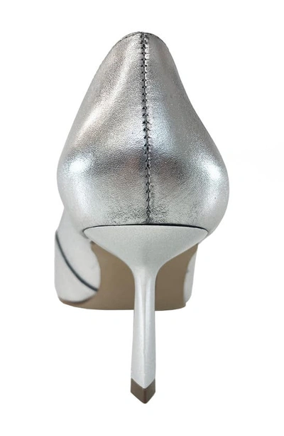 Shop Kenneth Cole New York Beatrix Pointed Toe Pump In Silver