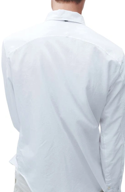 Shop Rag & Bone Tomln Logo Patch Cotton Button-up Shirt In White