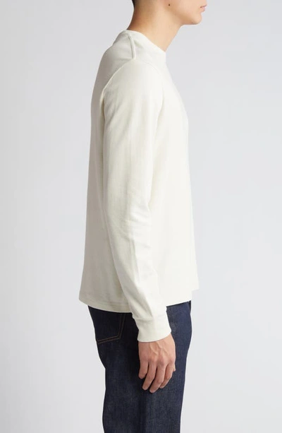 Shop Frame Duo Fold Long Sleeve Cotton T-shirt In White Canvas