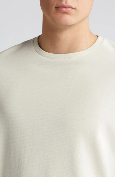 Frame Duo Fold Long Sleeve Cotton T-shirt In White Canvas