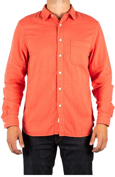 Shop Hiroshi Kato The Ripper Gauze Button-up Shirt In Coral