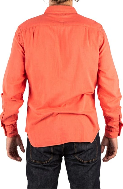 Shop Hiroshi Kato The Ripper Gauze Button-up Shirt In Coral