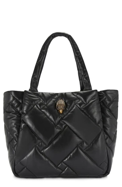 Shop Kurt Geiger Kensington Quilted Leather Shopper Bag In Black
