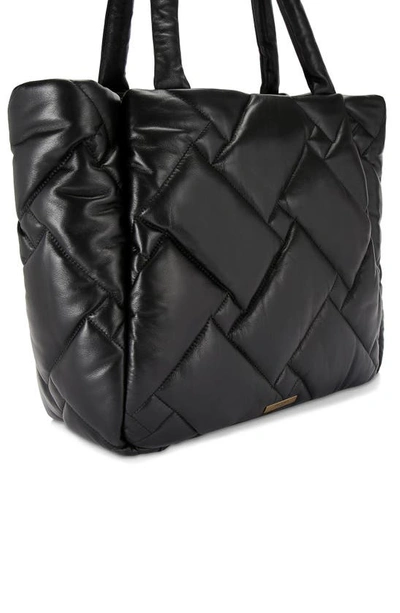Shop Kurt Geiger Kensington Quilted Leather Shopper Bag In Black