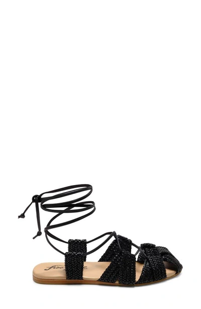 Shop Free People Sunny Gilly Sandal In Black Leather