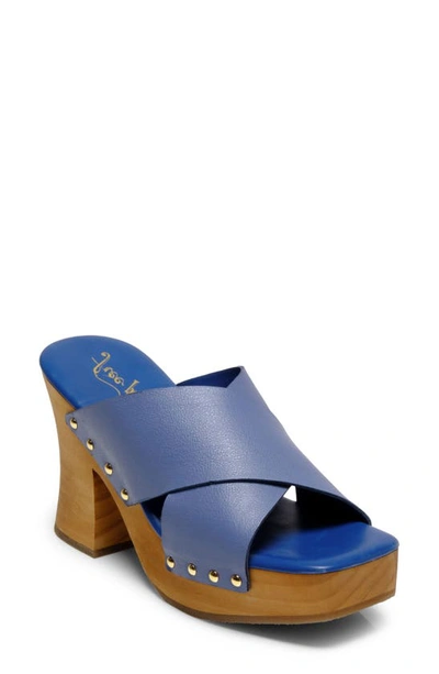 Shop Free People Mallory Platform Slide Sandal In Seascape