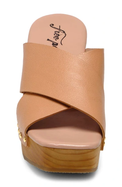 Free People Mallory Platform Slide Sandal In Vachetta