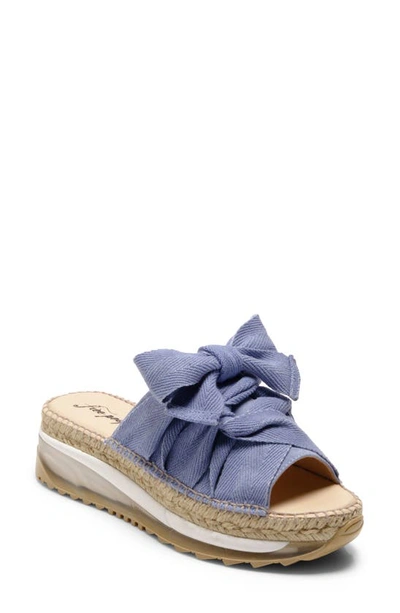 Shop Free People Chapmin Sport Platform Sandal In Denim