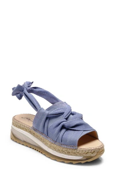 Shop Free People Chapmin Sport Platform Sandal In Denim