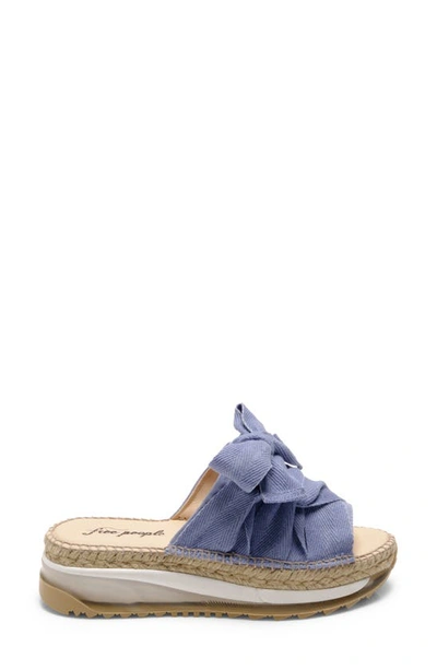 Shop Free People Chapmin Sport Platform Sandal In Denim