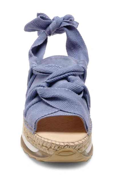 Shop Free People Chapmin Sport Platform Sandal In Denim