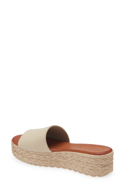 Cordani Bizzy Espadrille Platform Wedge Slide Sandal In Sand-arena Suede