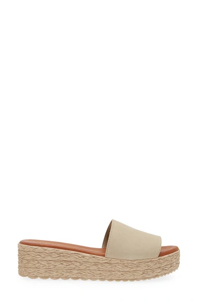 Cordani Bizzy Espadrille Platform Wedge Slide Sandal In Sand-arena Suede