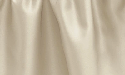 Dessy Collection Corset Ruffle Hem Strapless Satin Midi Dress In Champagne