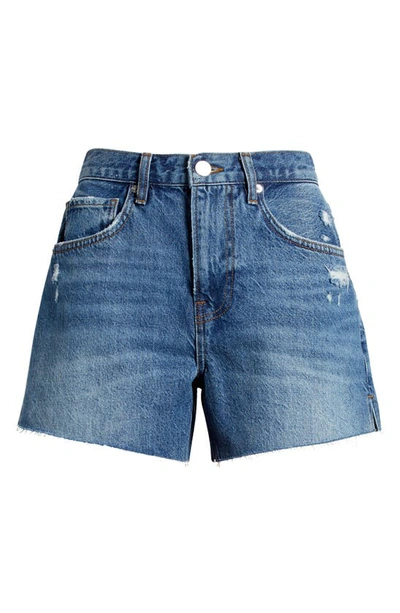 Shop Frame Le Super High Waist Shorts In Mariner