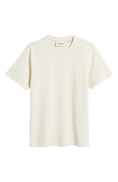 Frame Logo Cotton T-shirt In White Canvas