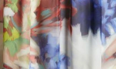Shop Anne Klein Floral Bow Maxi Dress In Light Crema Multi