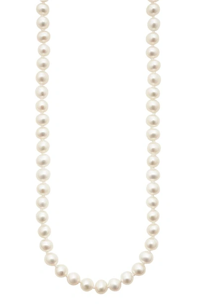 Shop Lagos Luna Freshwater Pearl Necklace In Silver