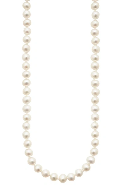 Lagos Luna Freshwater Pearl Necklace In Silver