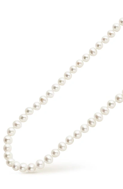 Shop Lagos Luna Freshwater Pearl Necklace In Silver