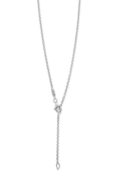 Lagos 18k Yellow Gold & Sterling Silver Luna Pearl Pendant Necklace, 16-18 In Luna Black Pearl
