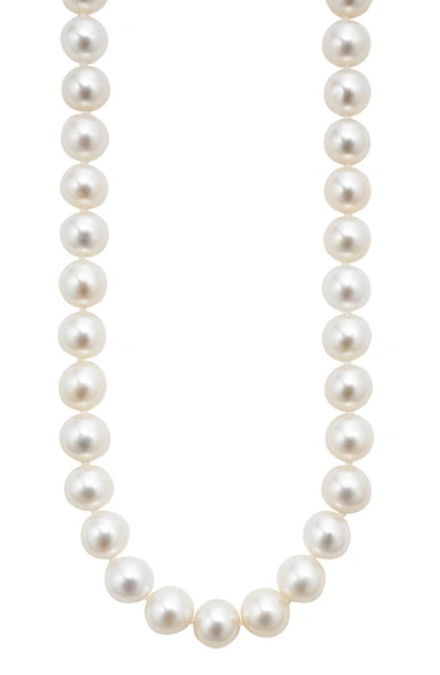 Lagos Luna Freshwater Pearl Necklace In Silver