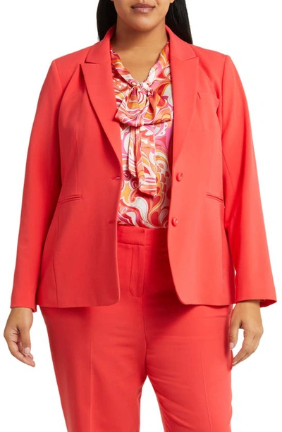 Shop Tahari Stripe Lining Blazer In Grenadine