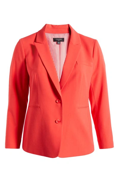 Shop Tahari Stripe Lining Blazer In Grenadine