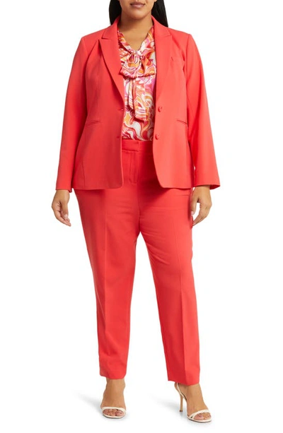 Shop Tahari Stripe Lining Blazer In Grenadine