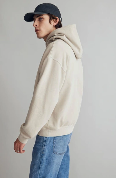 Shop Madewell Woodland Brushed Terry Hoodie In Bleached Canvas