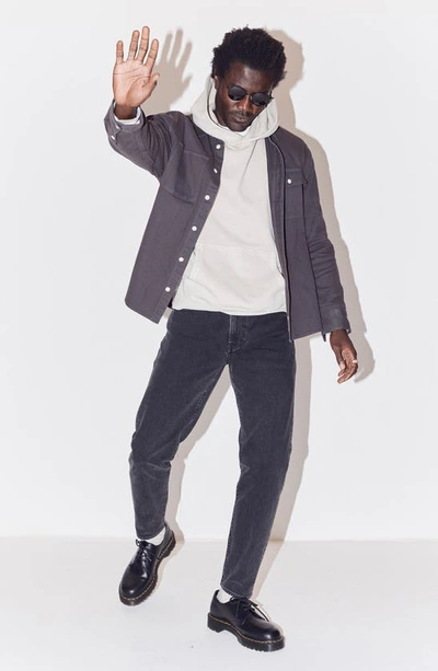 Shop Madewell Woodland Brushed Terry Hoodie In Bleached Canvas