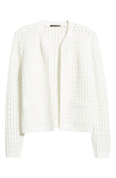 Shop Kobi Halperin Loui Open Stitch Cotton Blend Cardigan In White