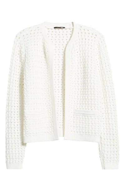 Kobi Halperin Loui Open Stitch Cotton Blend Cardigan In White