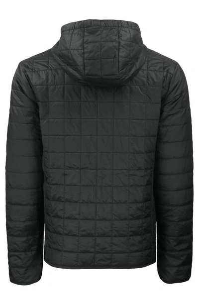 Cutter & Buck Rainier Primaloft Mens Eco Insulated Full Zip Puffer Jacket In Black