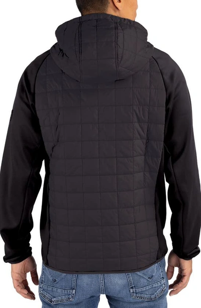 Shop Cutter & Buck Rainier Primaloft® Insulated Water Resistant Hybrid Jacket In Black