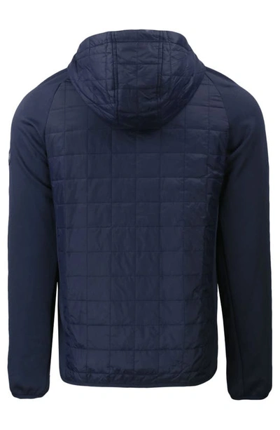 Cutter & Buck Rainier Primaloft Mens Eco Full Zip Hybrid Jacket In Blue