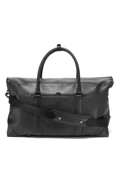 Shop Cole Haan Triboro Leather Weekend Bag In Black