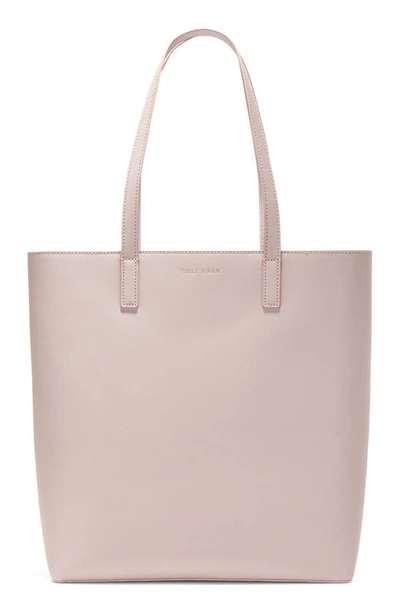 Shop Cole Haan Go Anywhere Leather Tote In Warm Beige