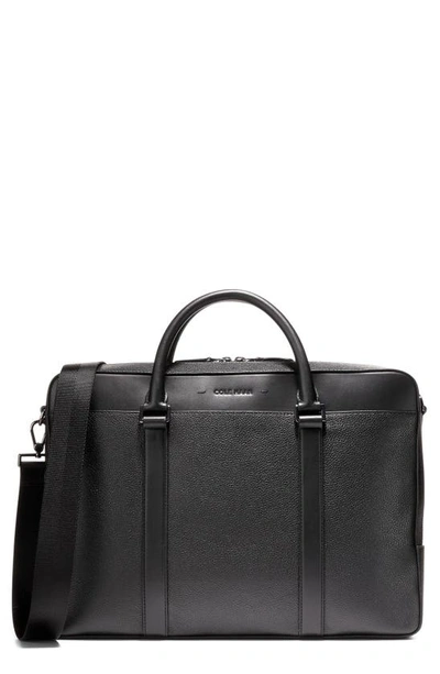 Shop Cole Haan Triboro Leather Briefcase In Black