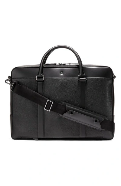 Shop Cole Haan Triboro Leather Briefcase In Black